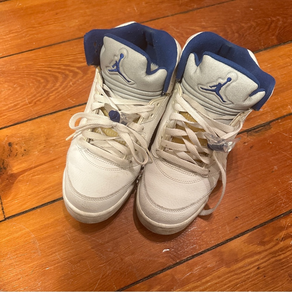 Jordan 5 white and blue